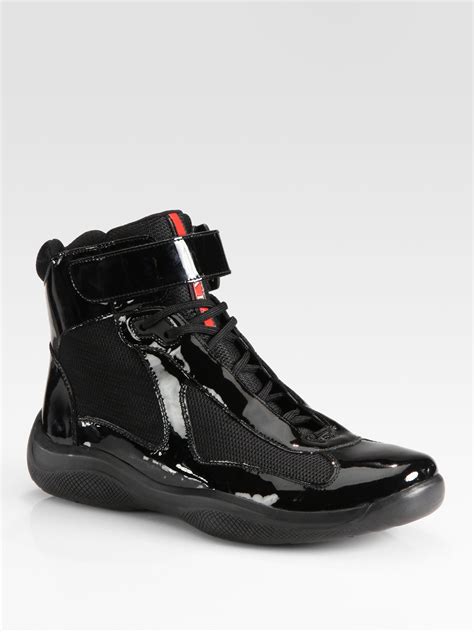 high top prada sneaker|Prada high top sneakers women's.